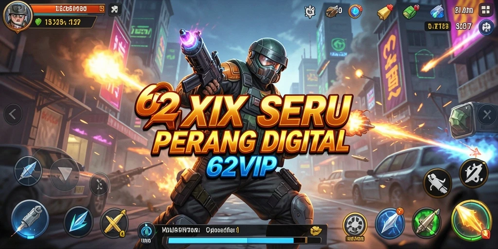 Tampilan gameplay mendebarkan dalam 62VIP penuh aksi.