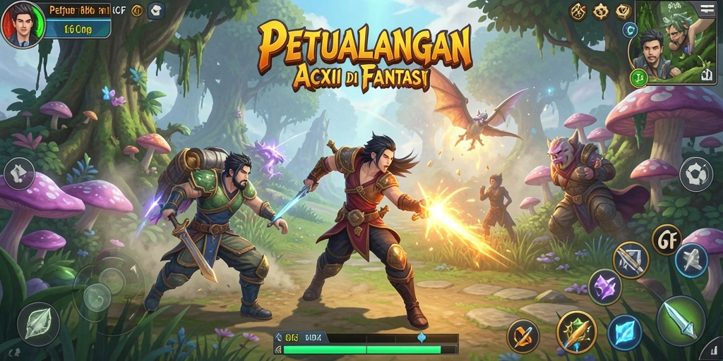 Tampilan menarik dari gameplay ARPG 6CF yang penuh aksi.
