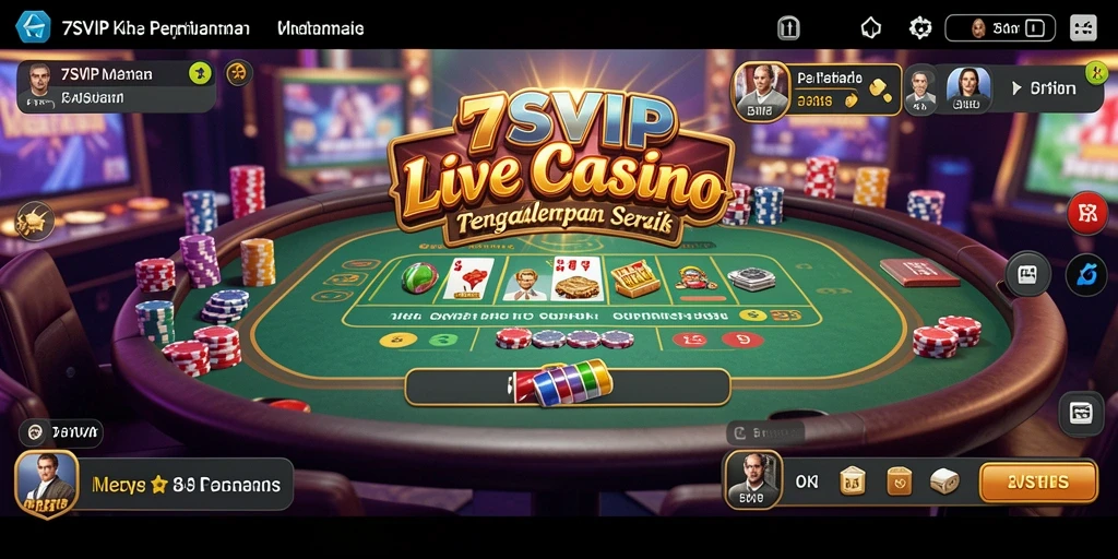 Tampilan gameplay Live Casino di 7SVIP yang mendebarkan.
