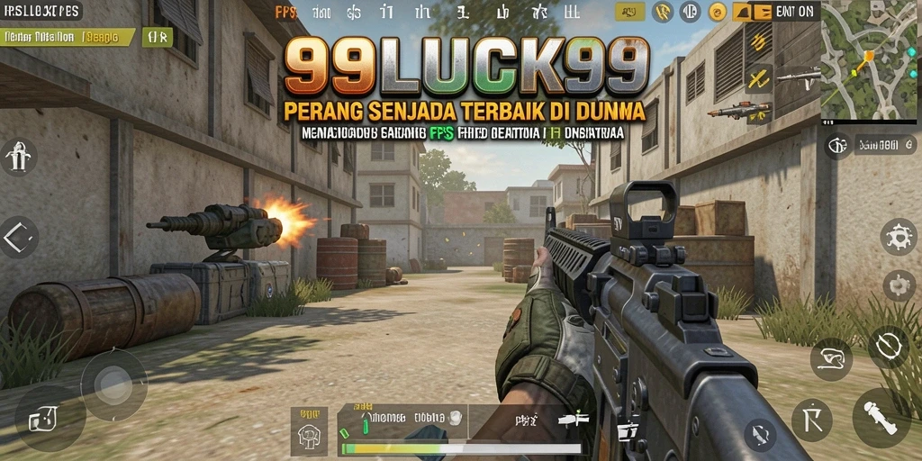 Tampilan gameplay intens di 99LUCK99 menunjukkan pertempuran FPS yang epic.