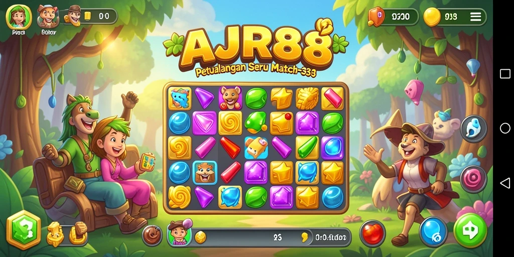 Tampilan gameplay seru dari AJR88 dalam kategori Match-3.