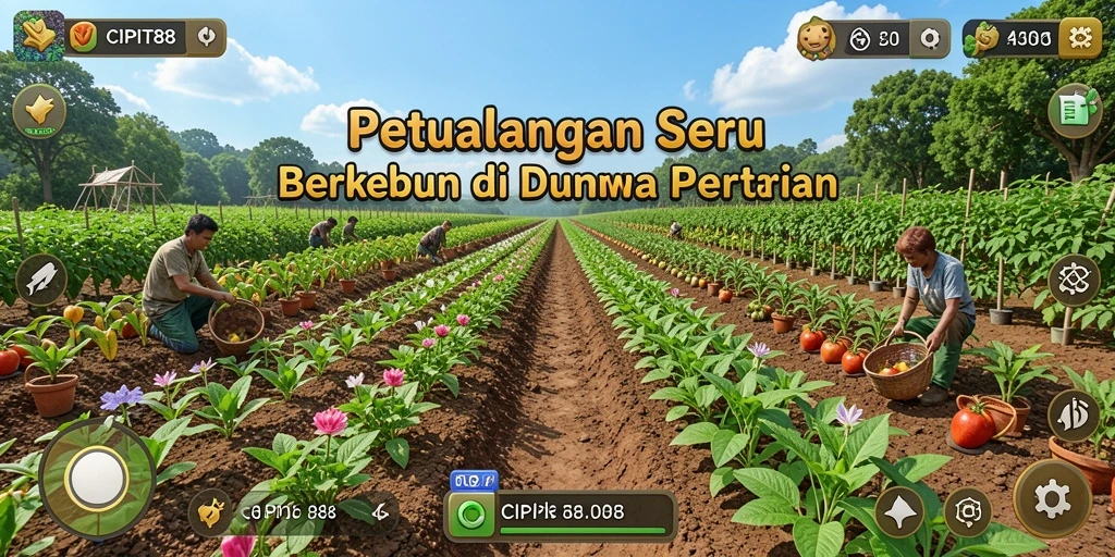 Tampilan gameplay CIPIT88 yang memukau dengan aktivitas bertani.