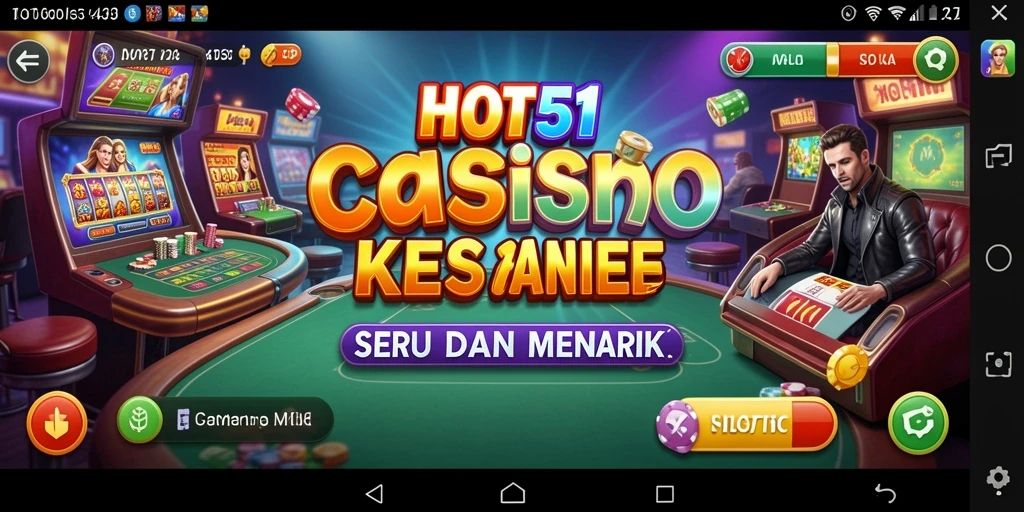 Tangkapan layar HOT51 menunjukkan gameplay kasino yang menarik.