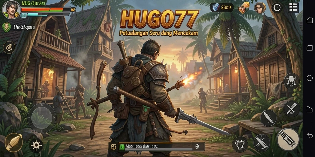 Tampilan gameplay seru HUGO77 yang penuh tantangan.