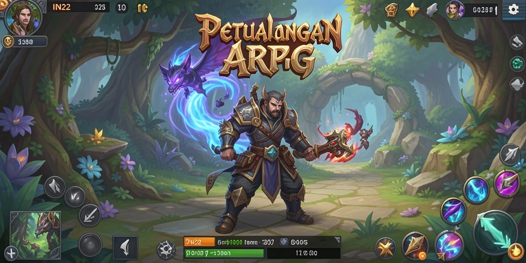 Screenshot menunjukkan aksi pertarungan seru dalam game ARPG.