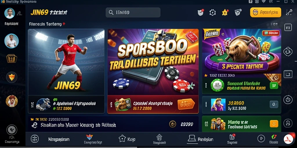 Tampilan gameplay dari aplikasi Sportsbook JIN69 yang memukau.