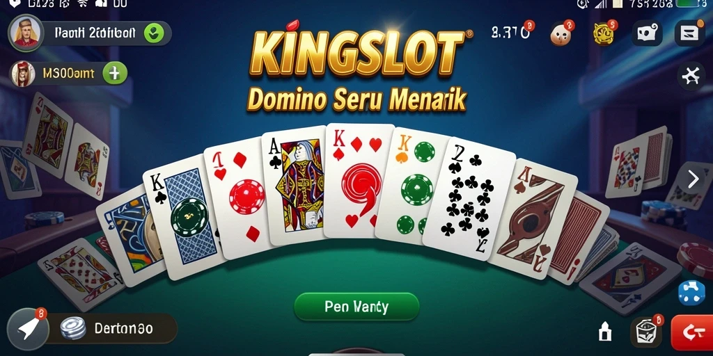 Tampilan gameplay seru KINGSLOT di permainan Domino.