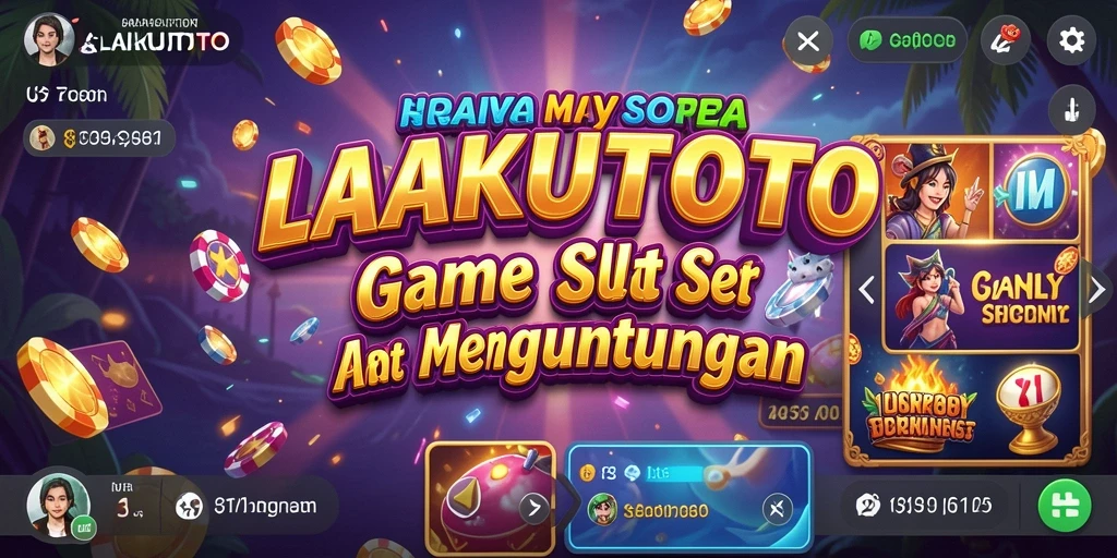 Tampilan gameplay seru slot LAKUTOTO dengan berbagai tema menarik.