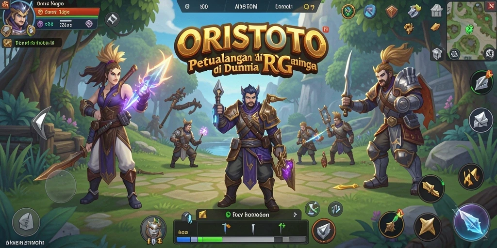 Tangkapan layar ORISTOTO menampilkan aksi pertarungan mendebarkan di dunia RPG.