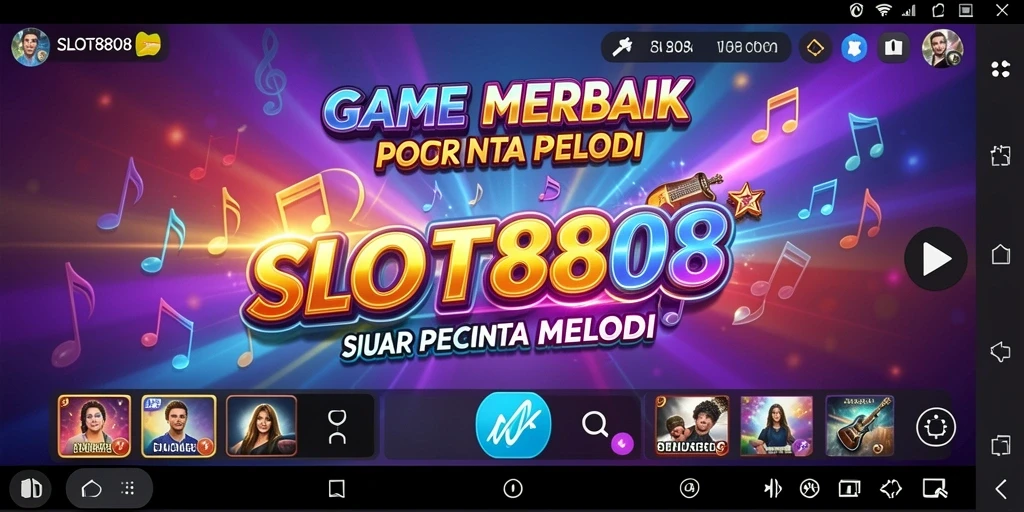 Tampilan gameplay SLOT8808 yang menggugah semangat musik.