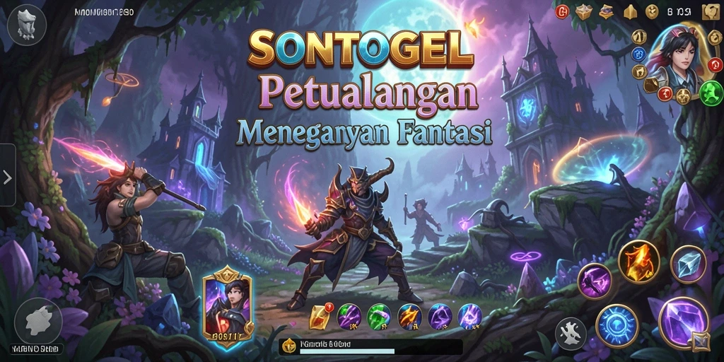 Gameplay SONTOGEL yang menampilkan petualangan seru di dunia fantasi.