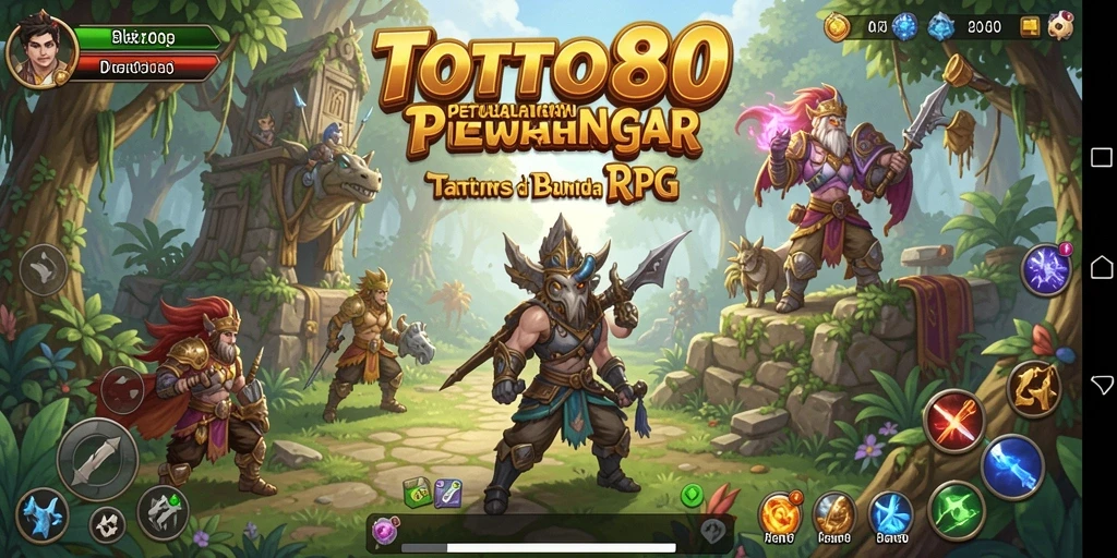 Tangkapan layar utama TOTO80 menampilkan aksi RPG yang menegangkan.