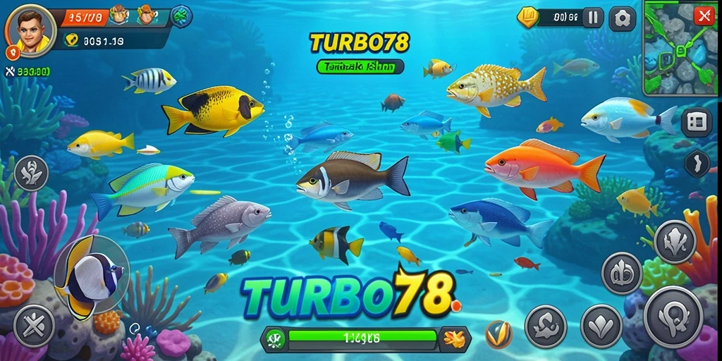 Tampilan gameplay menembak ikan yang seru di TURBO78.
